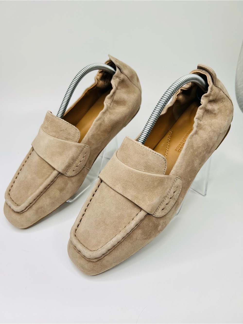 Gentle Souls Kenneth Cole Sophie Tan Suede Square Toe Slip On Loafers Sz. 11 - Picture 12 of 13